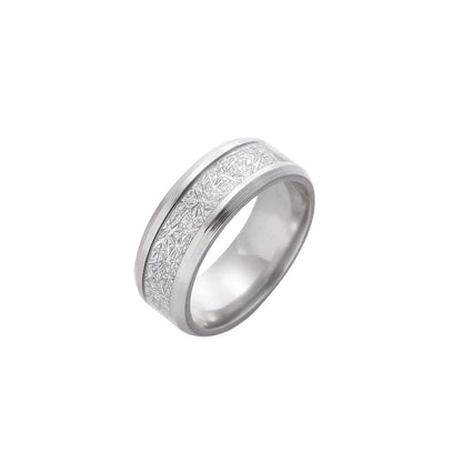 Women's Style Simple Titanium Steel Couple No Pigment Rings