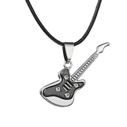 Style Stainless Steel Guitar Personality Creative Necklaces