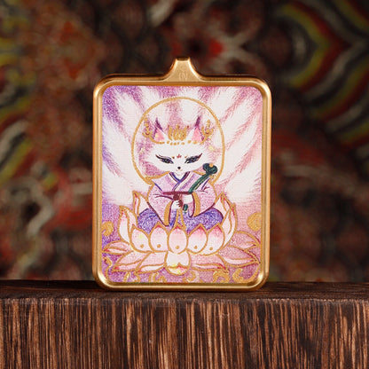 Yellow God Of Wealth Small Niche Pendants