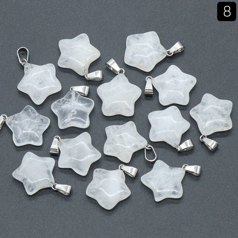 Beautiful Five-pointed Star Natural Stone Accessories Pendants