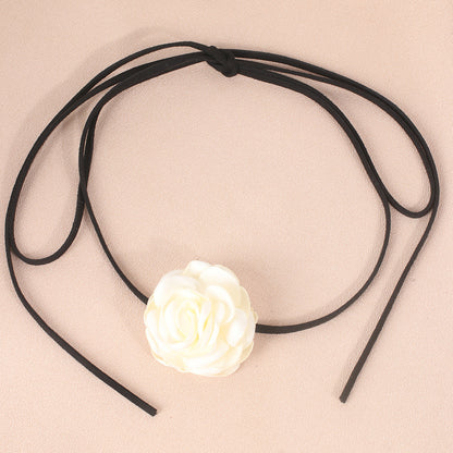 Unique Design Rose Long Lace Up Necklaces