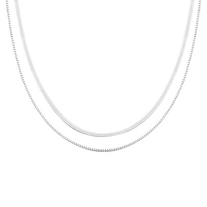 Sier-plated Cold Style Simple Female Clavicle Necklaces