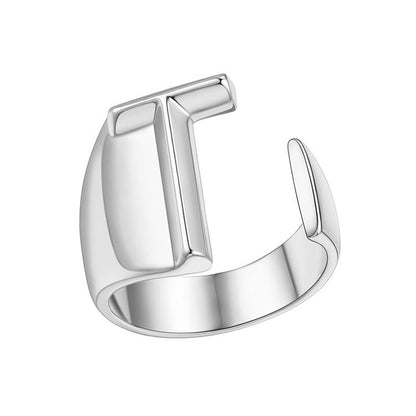English Letters Female Opening Adjustable Fashion Rings