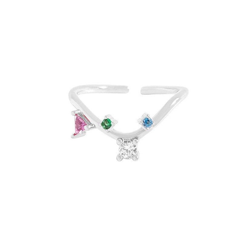 Opal Moonstone Colored Gems Zircon Pink Diamond Female Rings