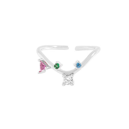 Opal Moonstone Colored Gems Zircon Pink Diamond Female Rings