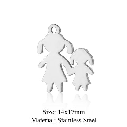 Boy Jewelry Titanium Steel Family Ornament Pendants