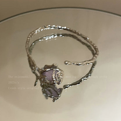 Purple Rose Metal Niche Design Cold Bracelets