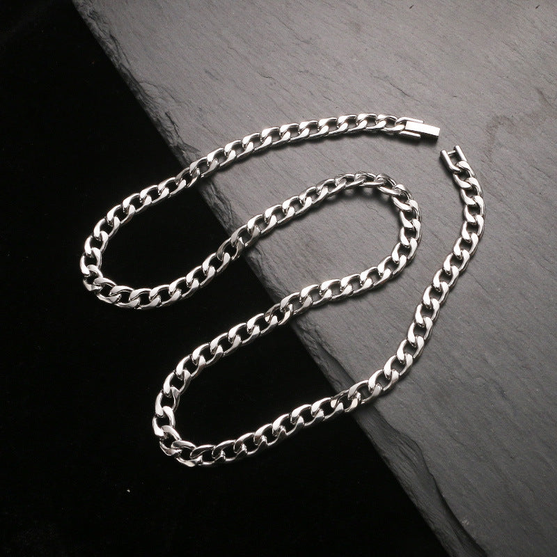 Chain Jewelry Buckle Stainless Steel Male Necklaces