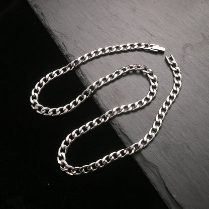 Chain Jewelry Buckle Stainless Steel Male Necklaces