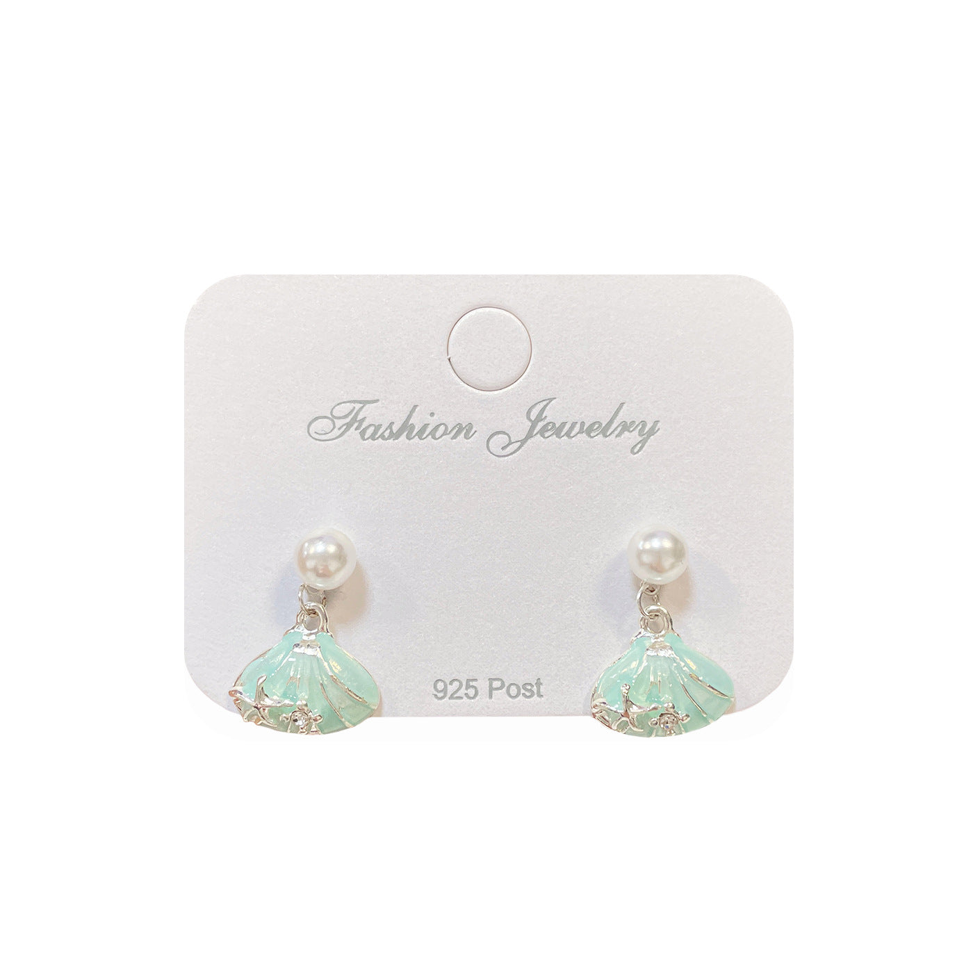 Women's Ocean Cold Shell Sier Needle Simple Earrings