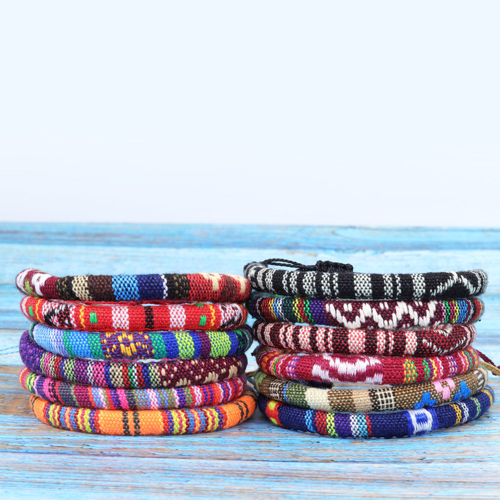 Style Hand Weaving Blue Little Colorful Surfing Bracelets