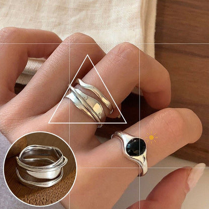 Offer Open Female Retro Fashion Twin Rings