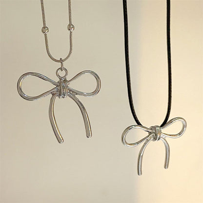 Women's Travel Minimalist Bowknot Sweater Chain Unique Necklaces
