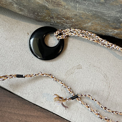 Obsidian Round Light Luxury High-grade Sweater Necklaces