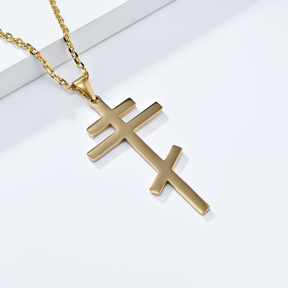 Orthodox Stainless Steel Cross Shelf Unisex Pendants