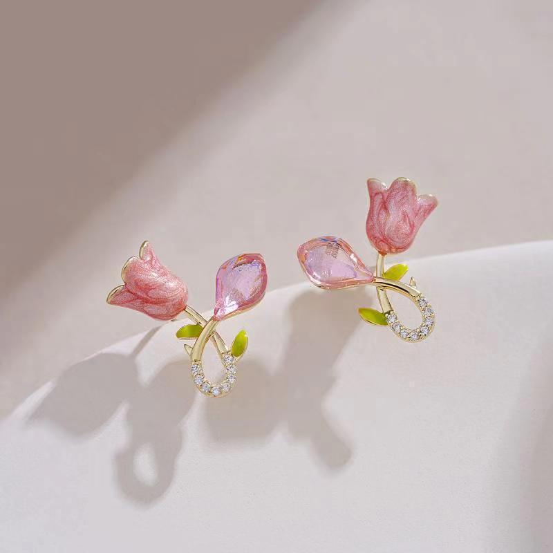 Affordable Luxury Fashion High-grade Small Fresh Flower Earrings