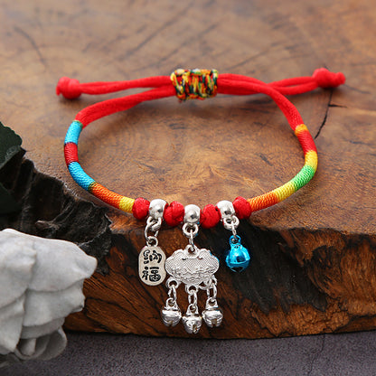 Dragon Boat Festival Handmade Weaving Ethnic Style Red Bracelets