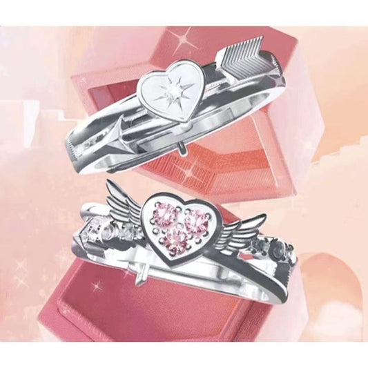 Heart Kiss Fingertip Open Adjustable Fashion Love Rings