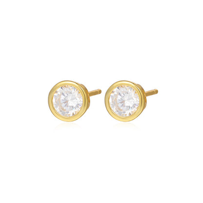 Women's Small Ear Series Round Water Drop Rings