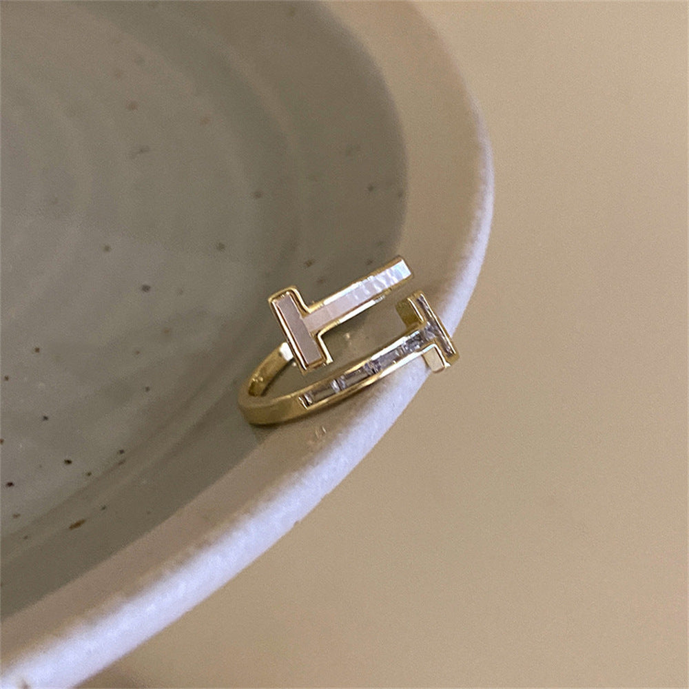 Glazed Butterfly Female Western Style Design High Sense Unique Rings