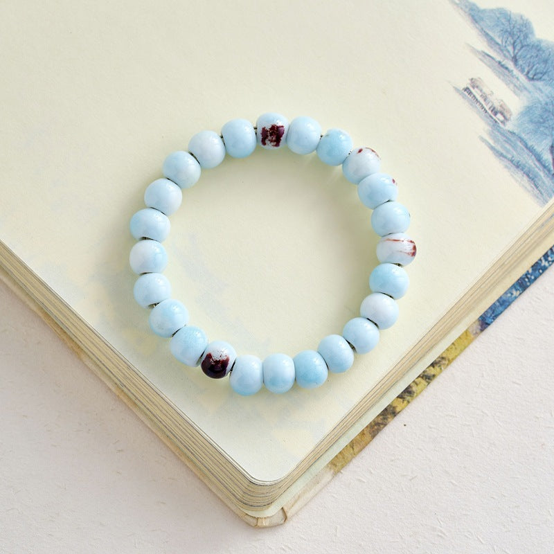 Ceramic Ornament Fashion Flower Glaze Beads Casual Bracelets