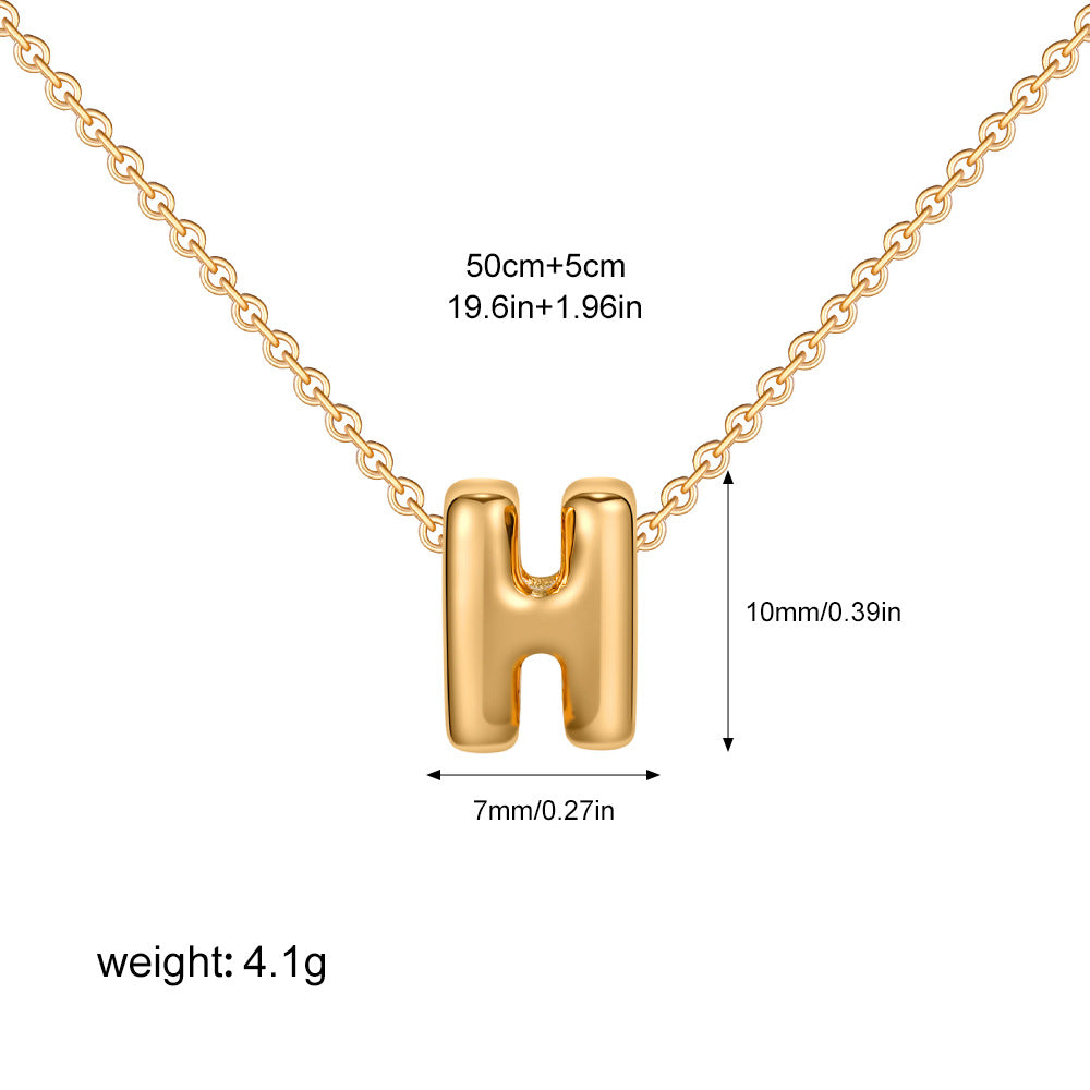 English Letter Simple High-grade Stainless Steel Necklaces