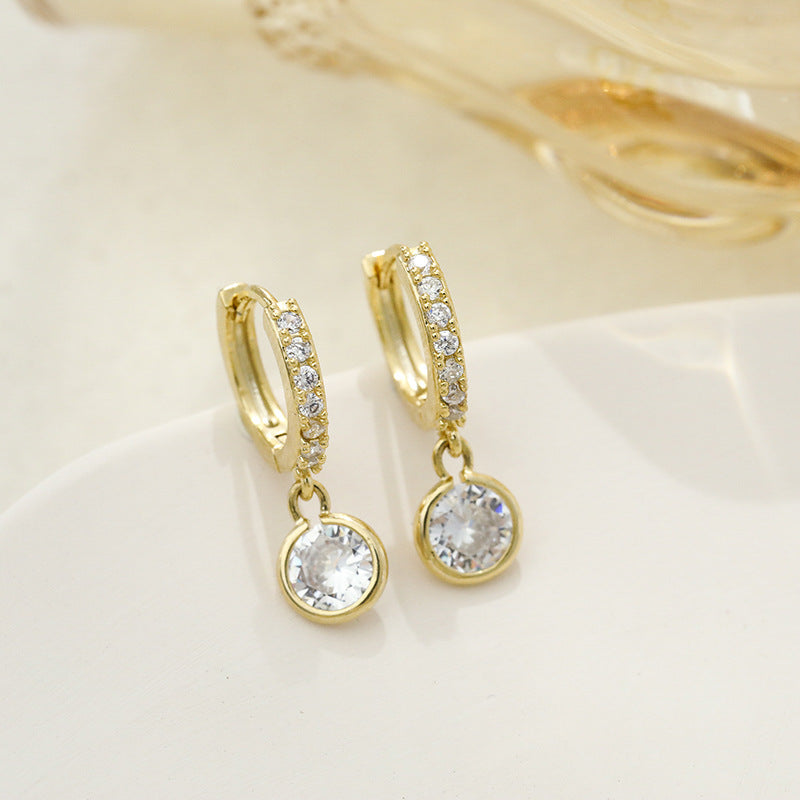 Women's Ear Clips Copper Inlaid Zircon U-shaped Earrings