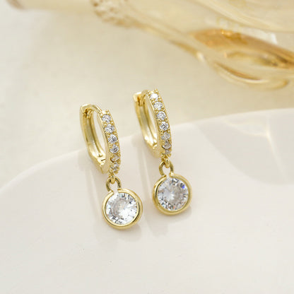 Women's Ear Clips Copper Inlaid Zircon U-shaped Earrings