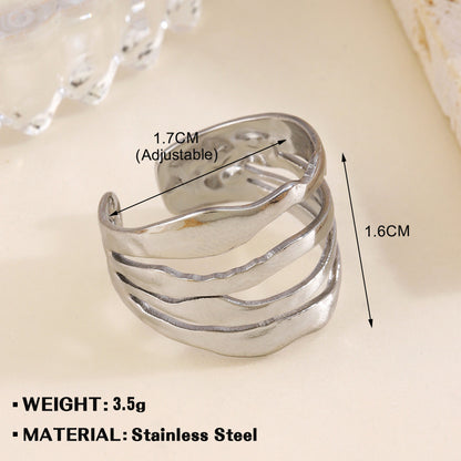 Women's Fashionable Elegant Stainless Steel Love Heart-shaped Rings