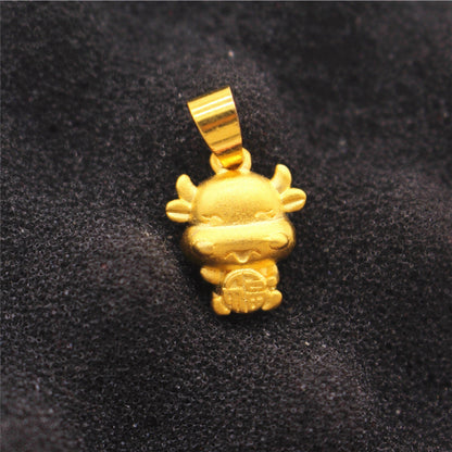 Gold Love Long Water Drop Clavicle Pendants