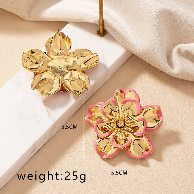 Women's Korean Elegant Fashionable Fresh Flower Temperament Earrings