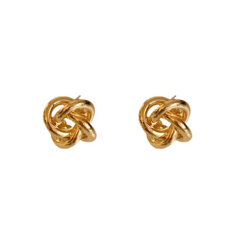 Twist Simple Design Ear Minority Hollow Earrings