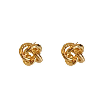 Twist Simple Design Ear Minority Hollow Earrings