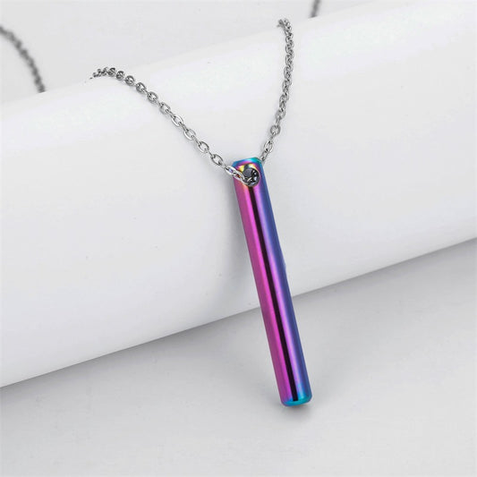 Mirror Stainless Steel Rectangular Cuboid Tag Pendants