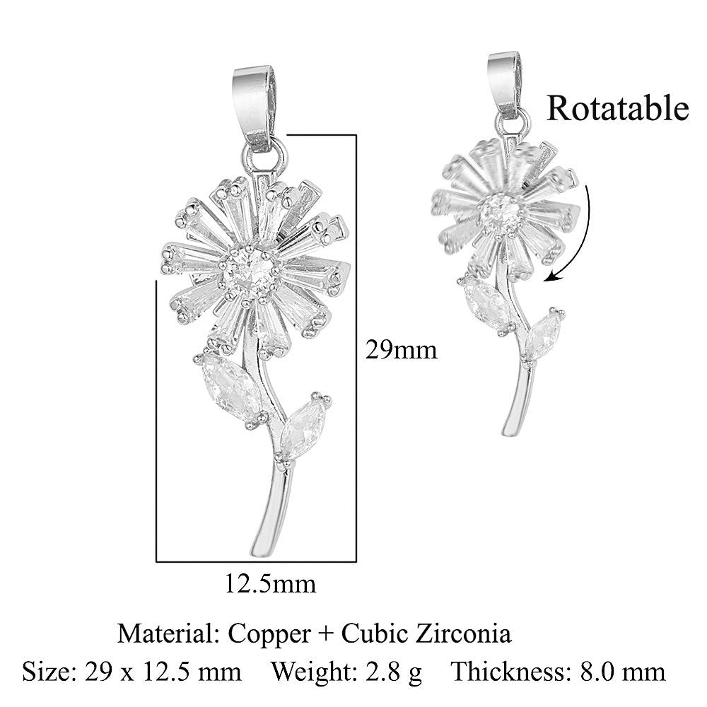 Fingertip Gyro Windmill Copper Zircon Bear Pendants