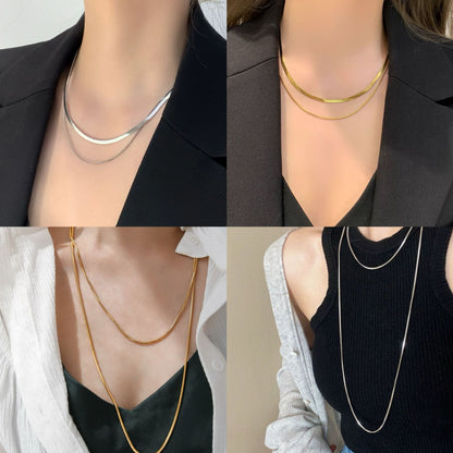 Women's Gold Design High-grade Snake Bones Chain Necklaces