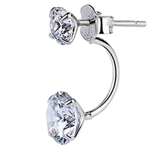 Women's Sier Ornament Diamond Zircon Fashionable Valentine's Earrings