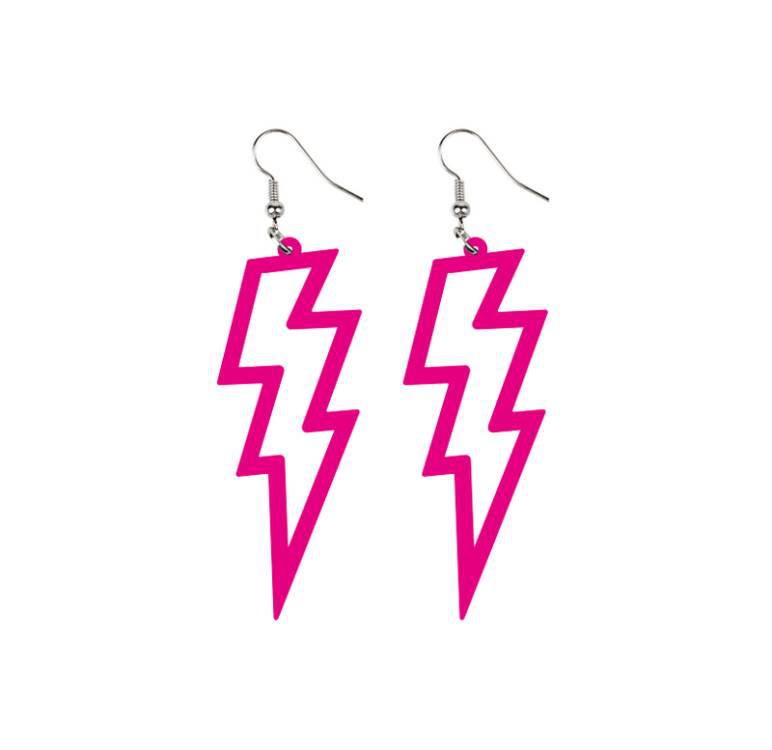 Women's Acrylic Hollow Lightning Ear Simple Stylish Earrings