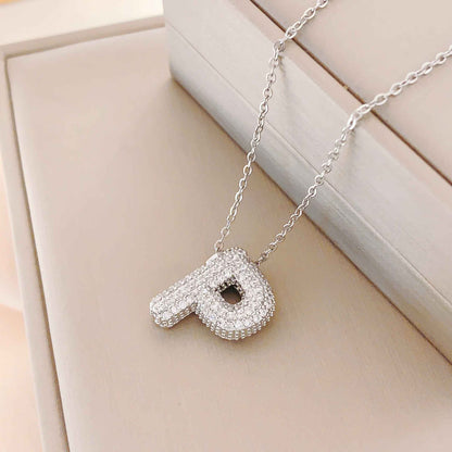 Women's Letter Hip Hop Full Zircon Exquisite Necklaces