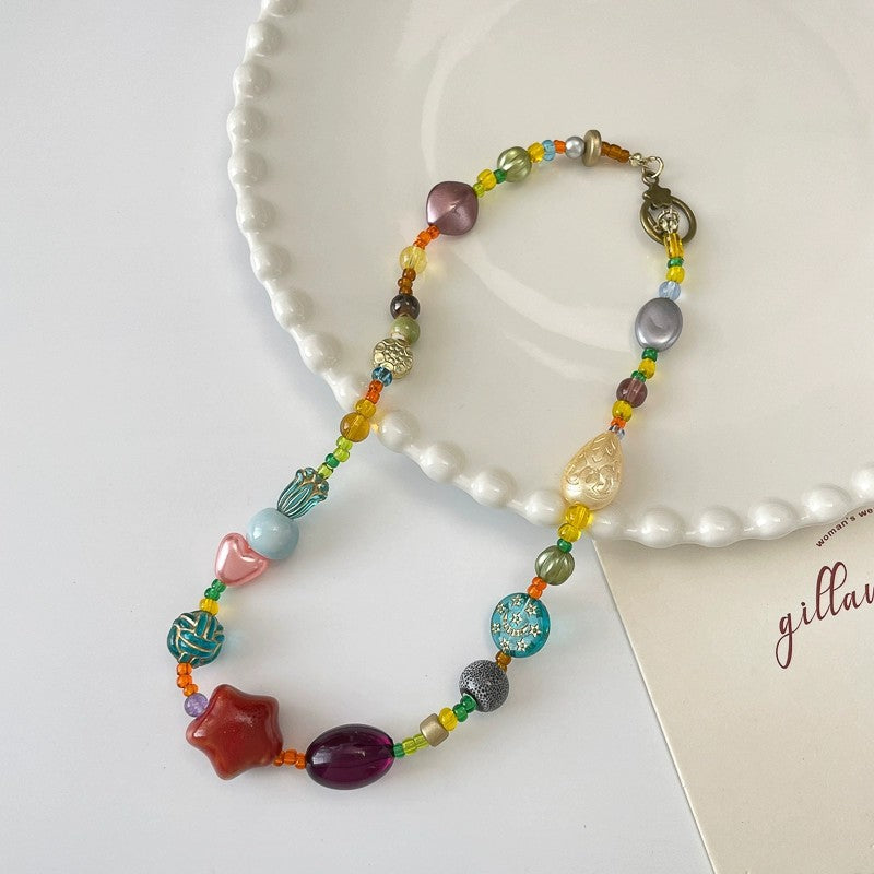 Dopamine Color Beaded High-grade Summer Fresh Necklaces