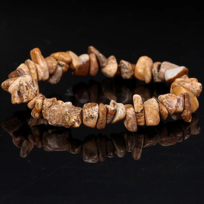Natural Gravel Amethyst Elastic String Stretchable Bracelets