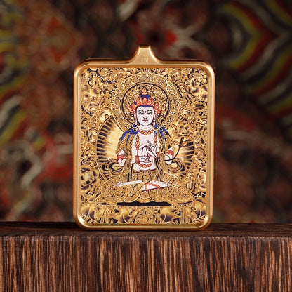 Yellow God Of Wealth Small Niche Pendants