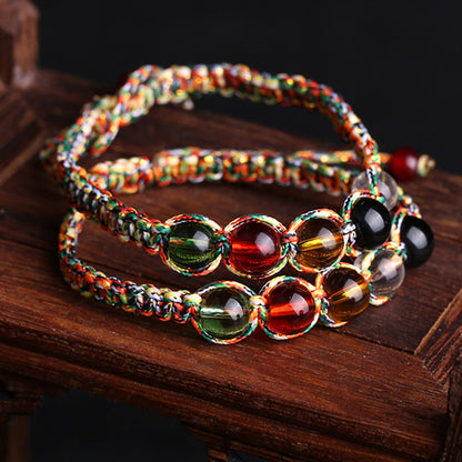 Colorful Braided Rope Dragon Boat Festival Five-line Beads Bracelets