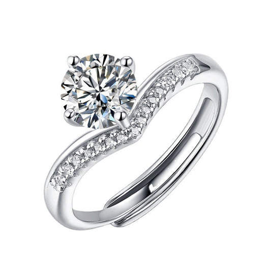 Live Streaming On Eight Hearts Arrows Zircon Imitation Rings