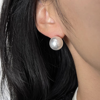 Ice Snow Australian White Large Pearl High-grade Earrings