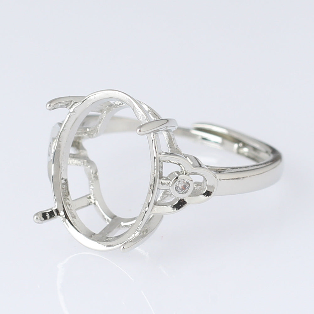 Frame Open Mouth Autumn Copper Alloy Electroplating Sier Rings