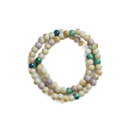 Porcelain Rose Beads Artistic Ceramic Chinese Bracelets