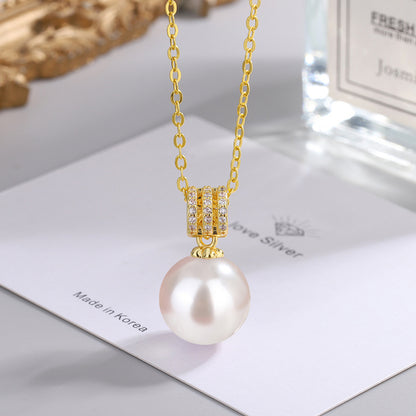 Women's Shell Pearls Champagne Gold Purple Pink Demon Imitation Pendants