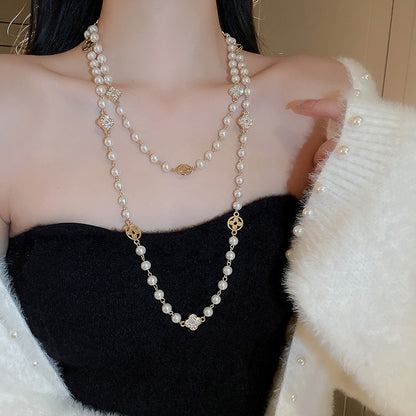 Pearl Tassel Fashion Sweater Chain Temperamental Necklaces