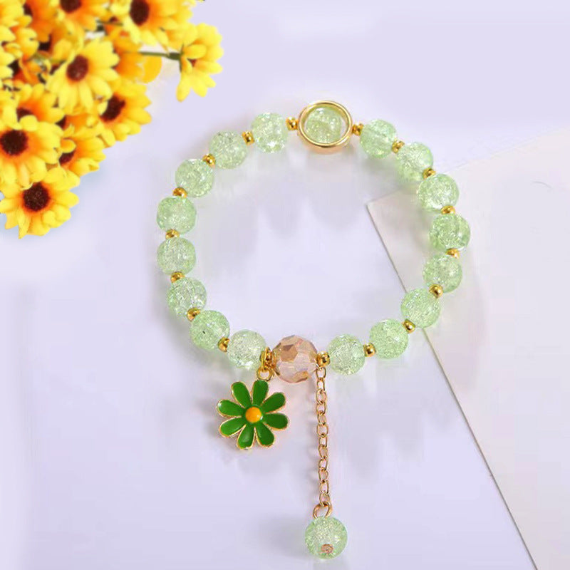 Explosion Flower Crystal Sunflower Female Personality Design Little Bracelets